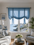 Light-Filtering Pure Linen Fabric with Natural Drape