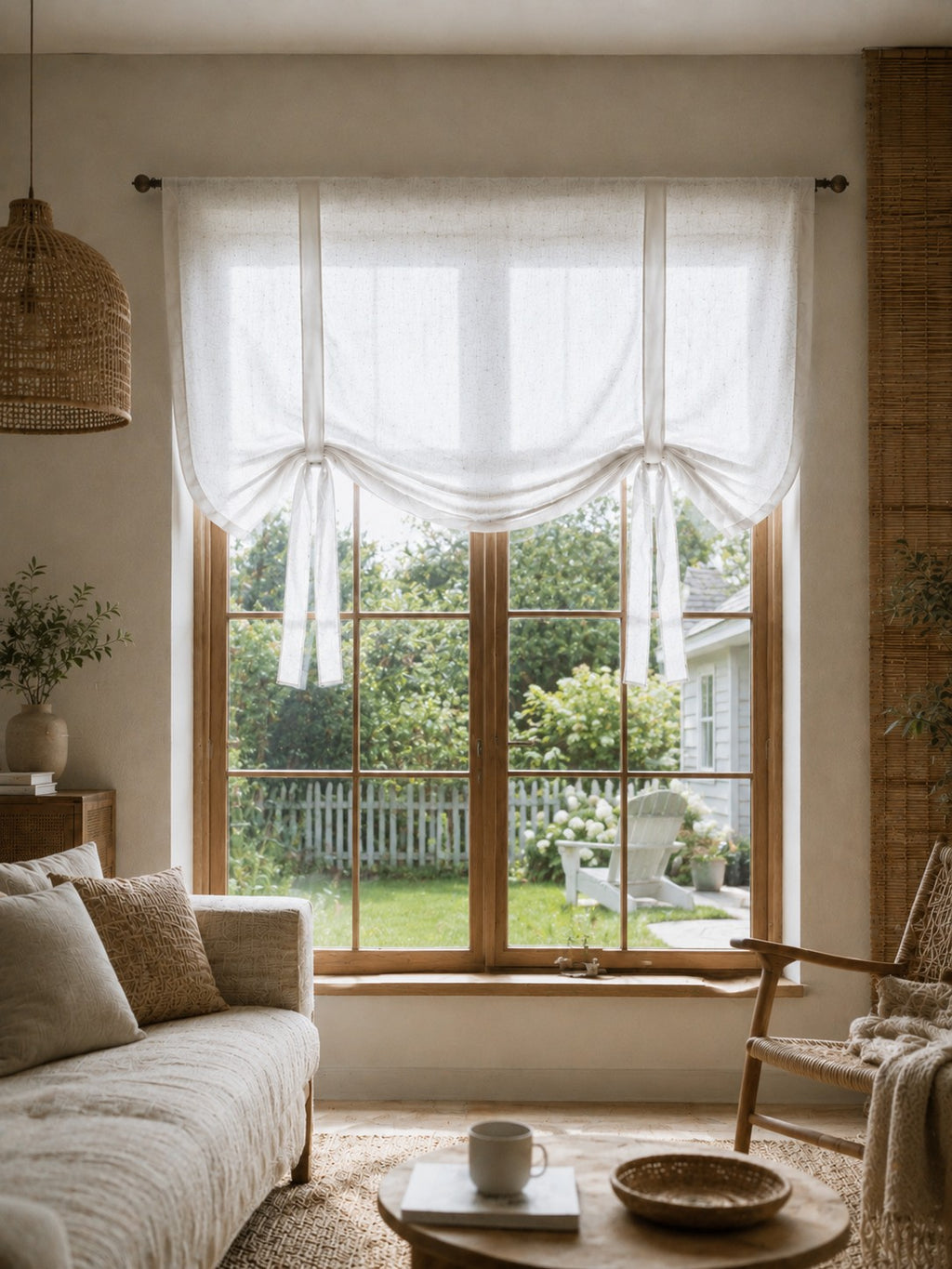 Light-Filtering Pure Linen Fabric with Natural Drape