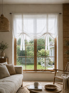 Light-Filtering Pure Linen Fabric with Natural Drape