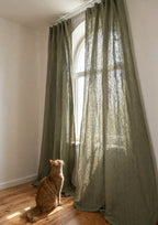 Light-Filtering Pure Linen Fabric with Natural Drape
