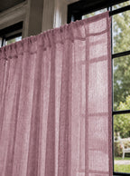 Light-Filtering Pure Linen Fabric with Natural Drape