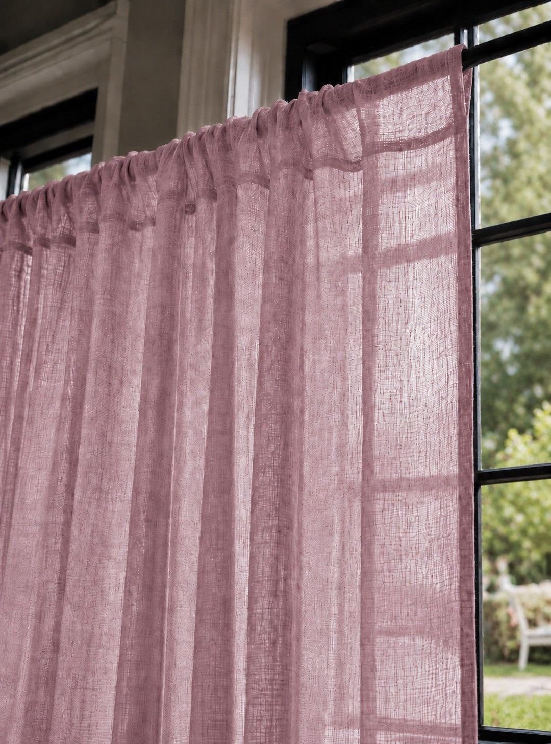 Light-Filtering Pure Linen Fabric with Natural Drape