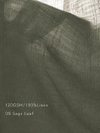 Light-Filtering Pure Linen Fabric with Natural Drape