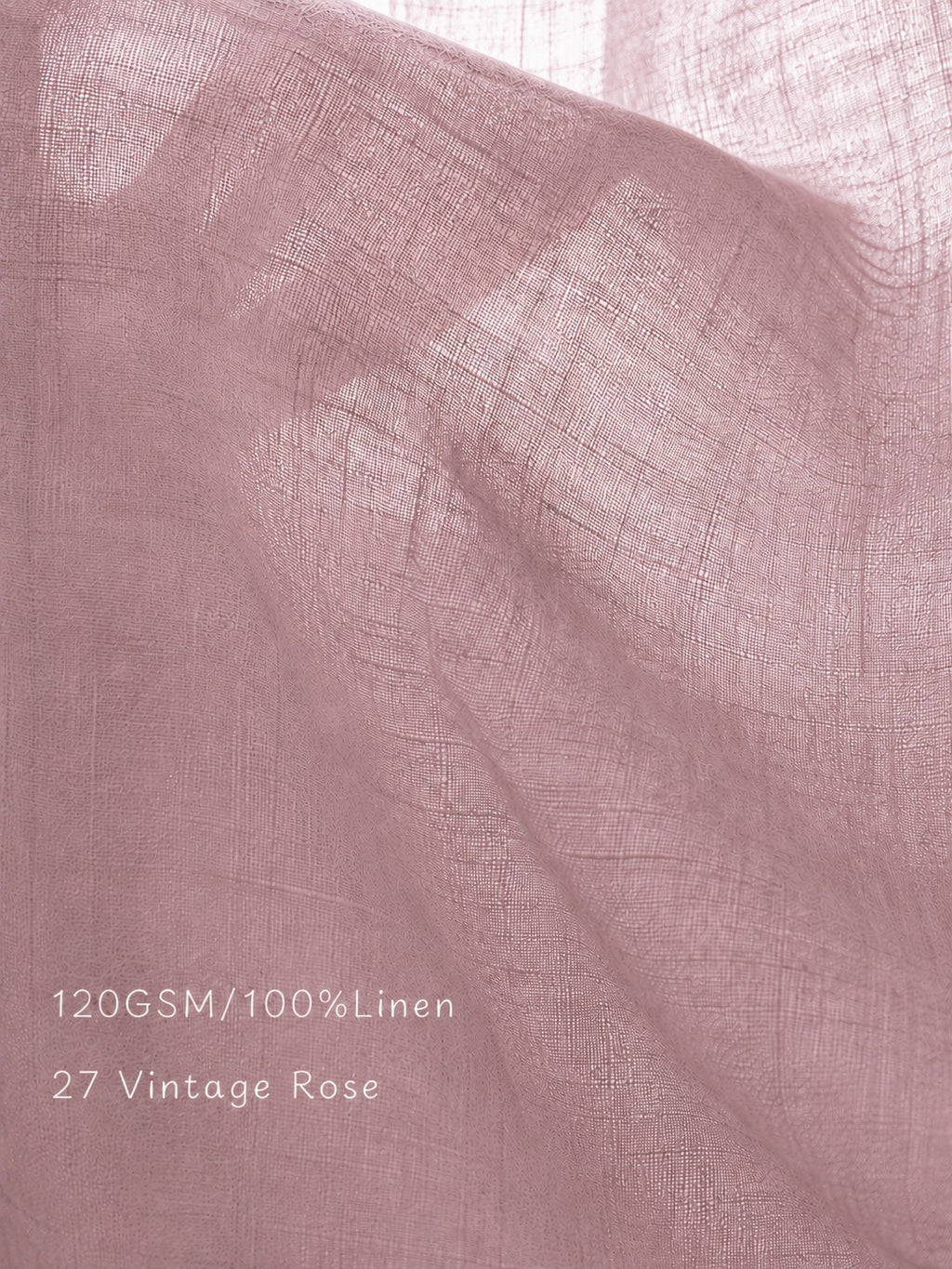 Light-Filtering Pure Linen Fabric with Natural Drape