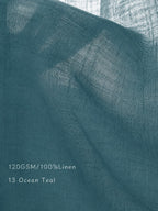 Light-Filtering Pure Linen Fabric with Natural Drape