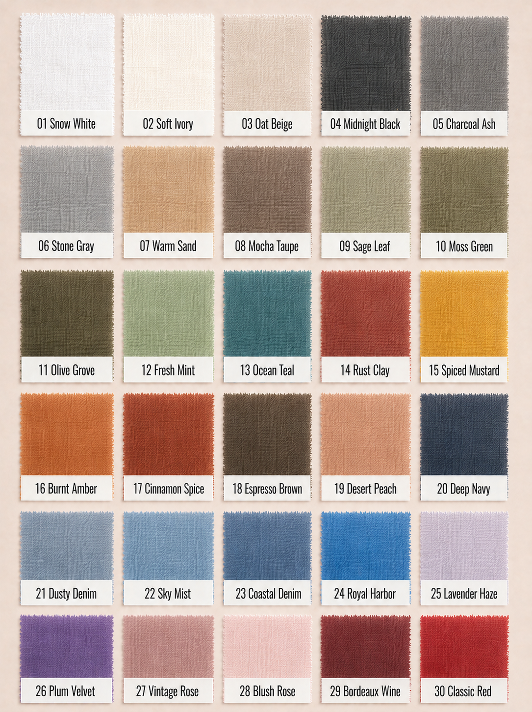 Light-Filtering Pure Linen Fabric with Natural Drape