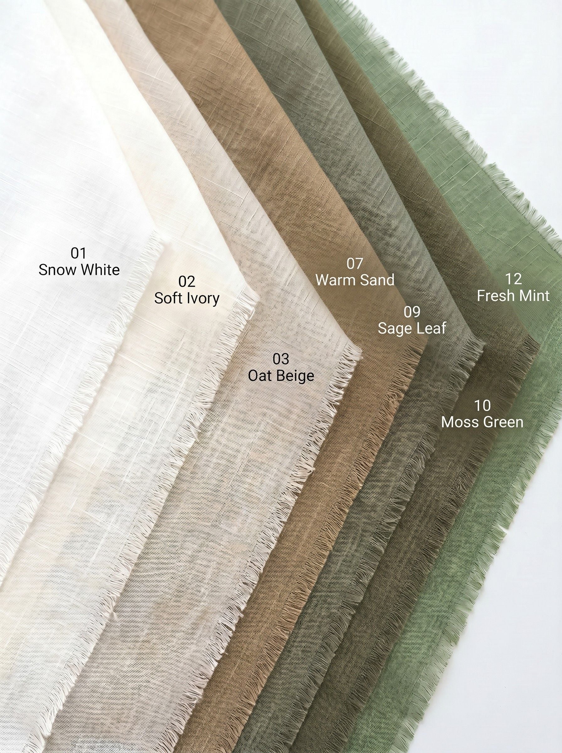 Light-Filtering Pure Linen Fabric with Natural Drape