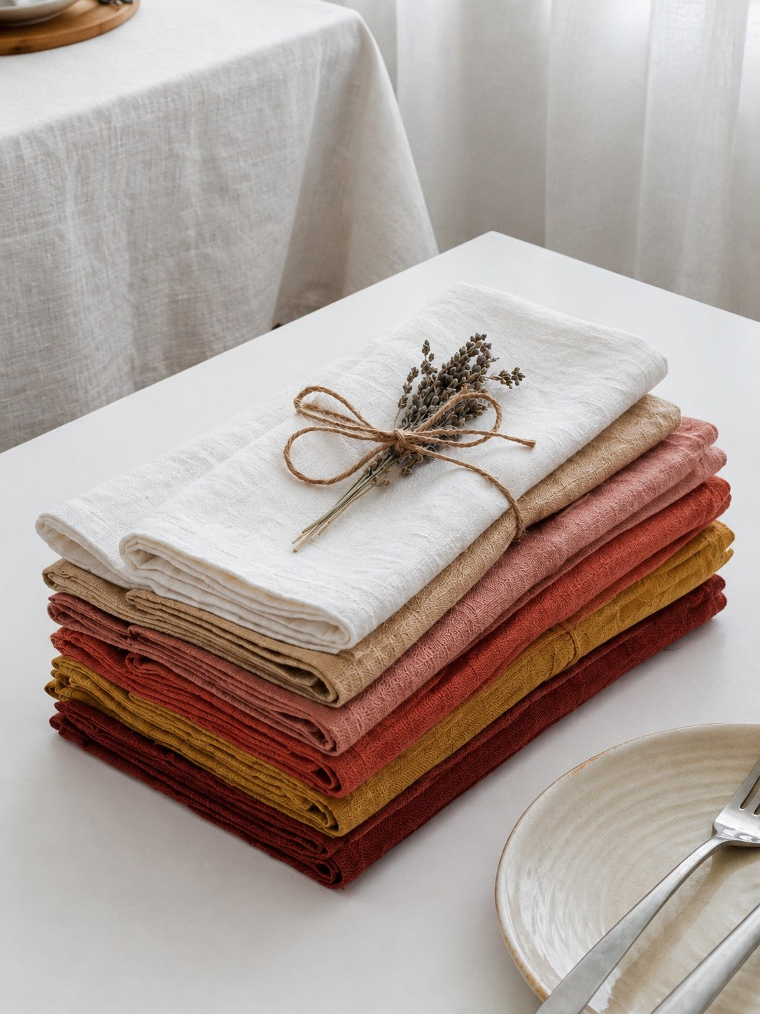 100% Pure Linen Fabric for Tablecloths & Napkins by the Yard