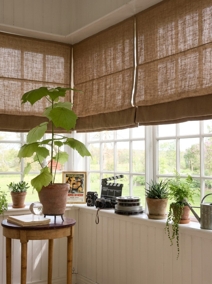 Linen Fabric for Café Curtains by the Yard | 100% Pure Linen