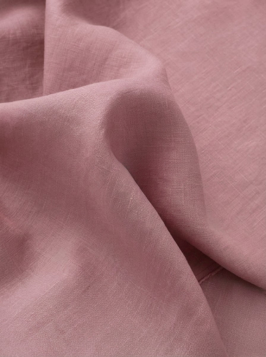 Vintage Rose 100% Pure Linen Fabric by the Yard & Swatch