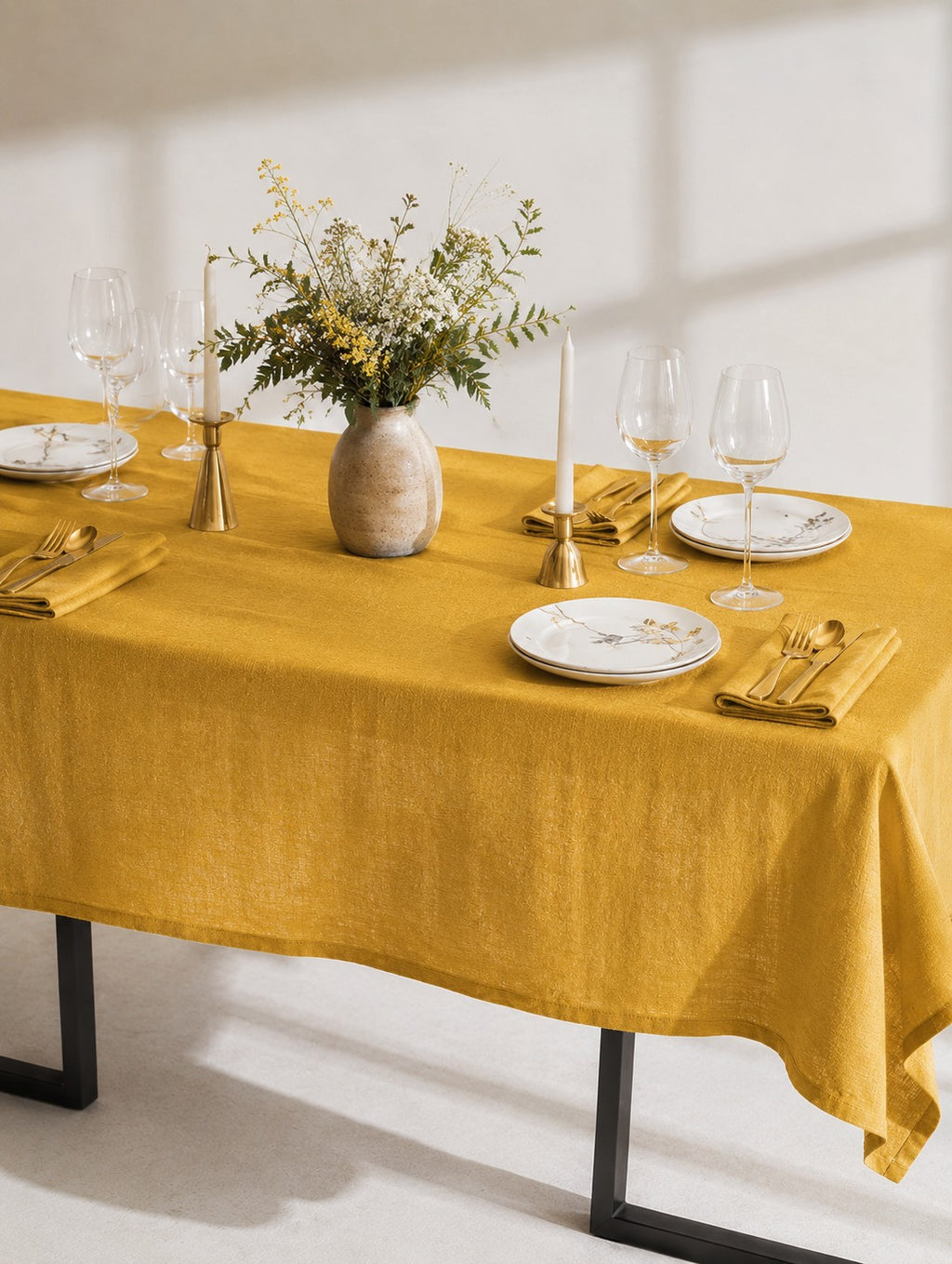 100% Pure Linen Fabric for Tablecloths & Napkins by the Yard