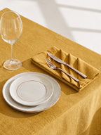 100% Pure Linen Fabric for Tablecloths & Napkins by the Yard