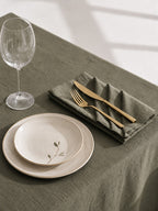 100% Pure Linen Fabric for Tablecloths & Napkins by the Yard