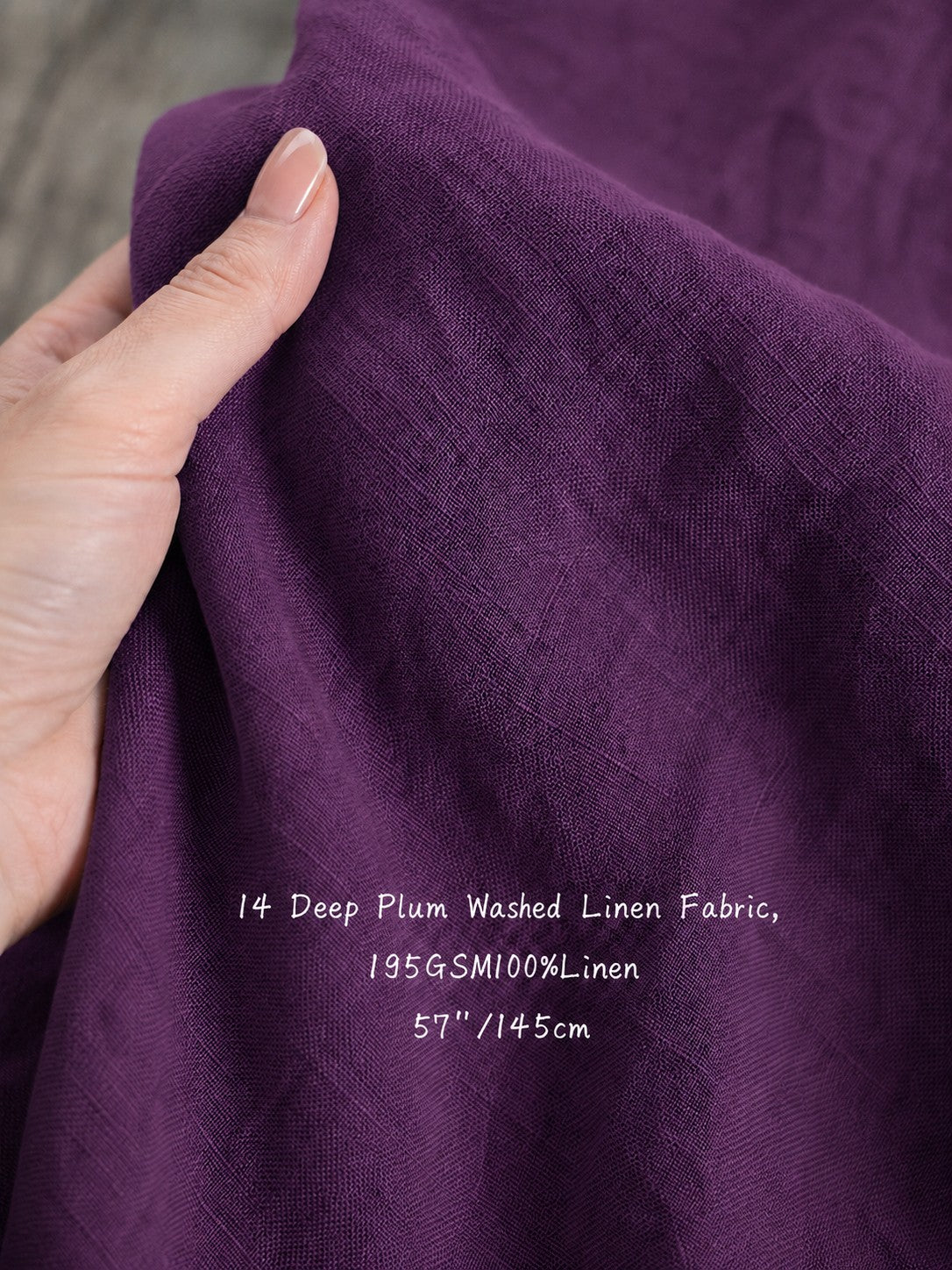 195GSM, StoneWashed 100% Pure Linen Fabric by the Yard – Medium Weight 188gsm, 57" Wide (Copy) (Copy) (Copy)