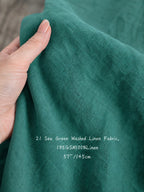 Soft Washed Pure Linen Fabric by the Yard |Medium Weight  57" Wide