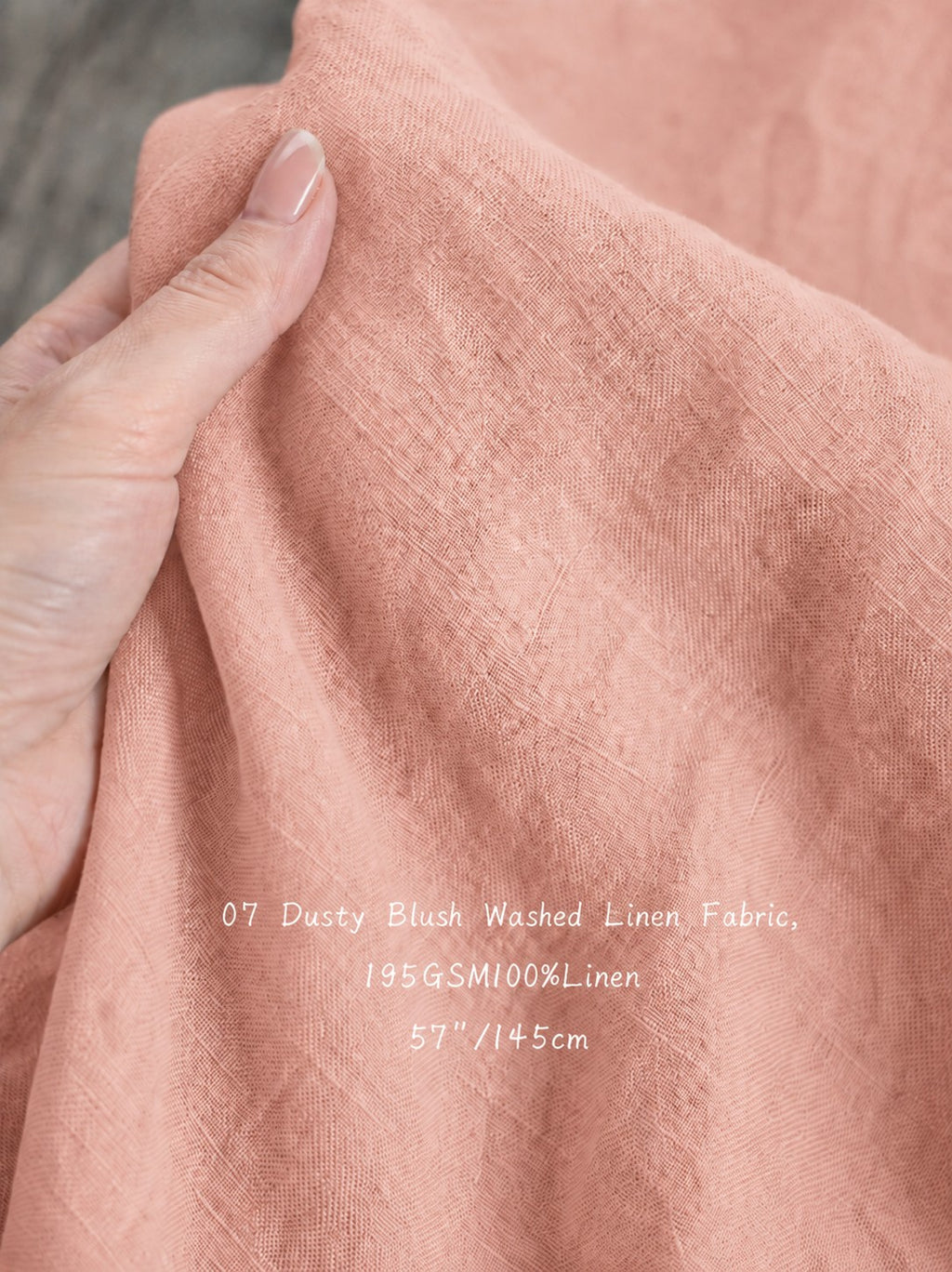 195GSM, StoneWashed 100% Pure Linen Fabric by the Yard – Medium Weight 188gsm, 57" Wide (Copy) (Copy) (Copy)
