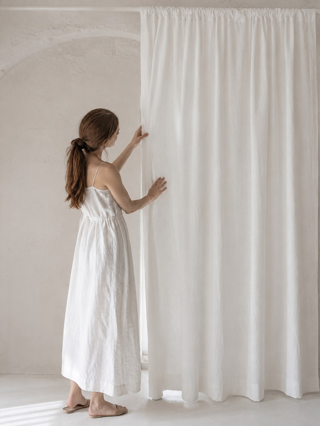 195GSM, StoneWashed 100% Pure Linen Fabric by the Yard – Medium Weight 188gsm, 57" Wide (Copy) (Copy)