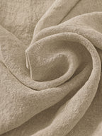 Wheat Beige Sand Washed Linen Fabric by the Yard & Swatch