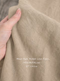 Wheat Beige Sand Washed Linen Fabric by the Yard & Swatch