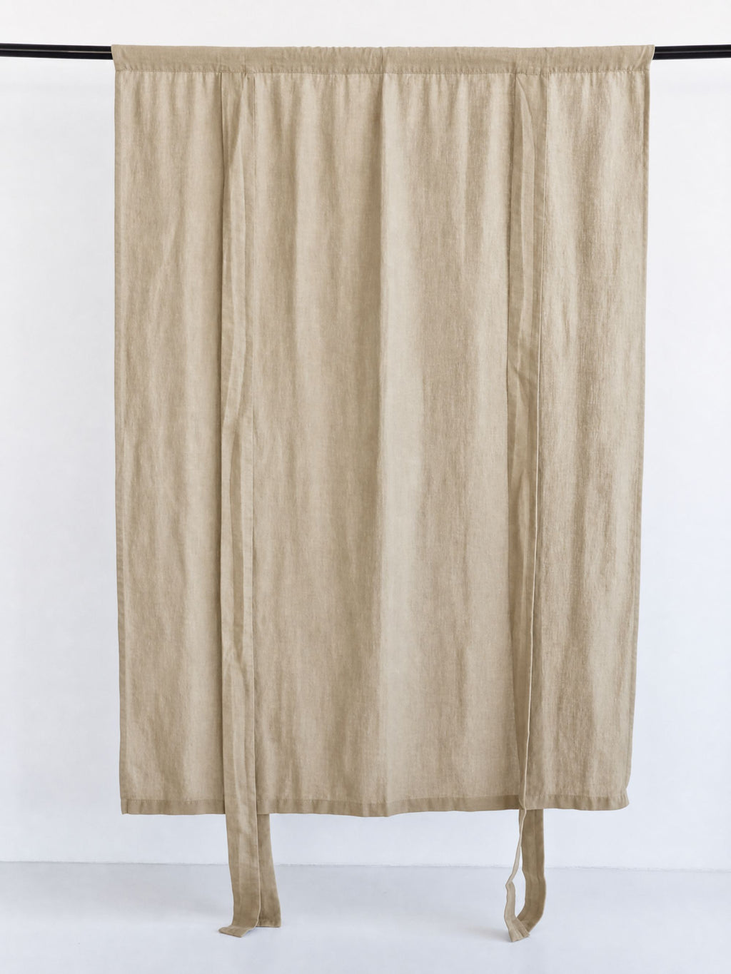 Wheat Beige Sand Washed Linen Fabric by the Yard & Swatch