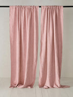 Dusty Blush Sand Washed Linen Fabric by the Yard & Swatch
