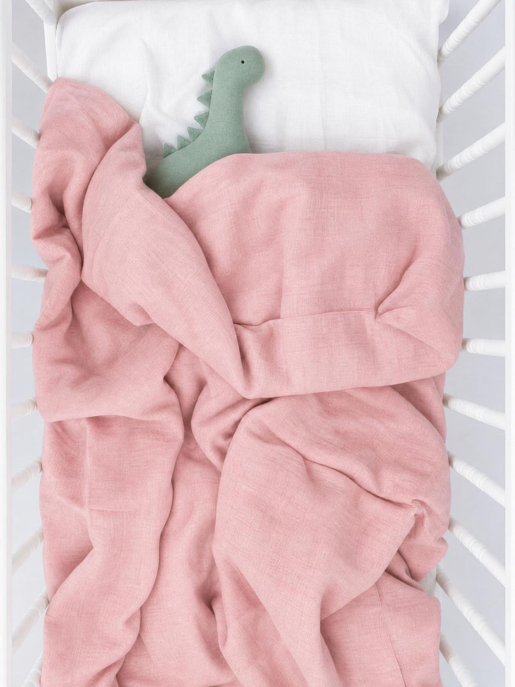 Dusty Blush Sand Washed Linen Fabric by the Yard & Swatch