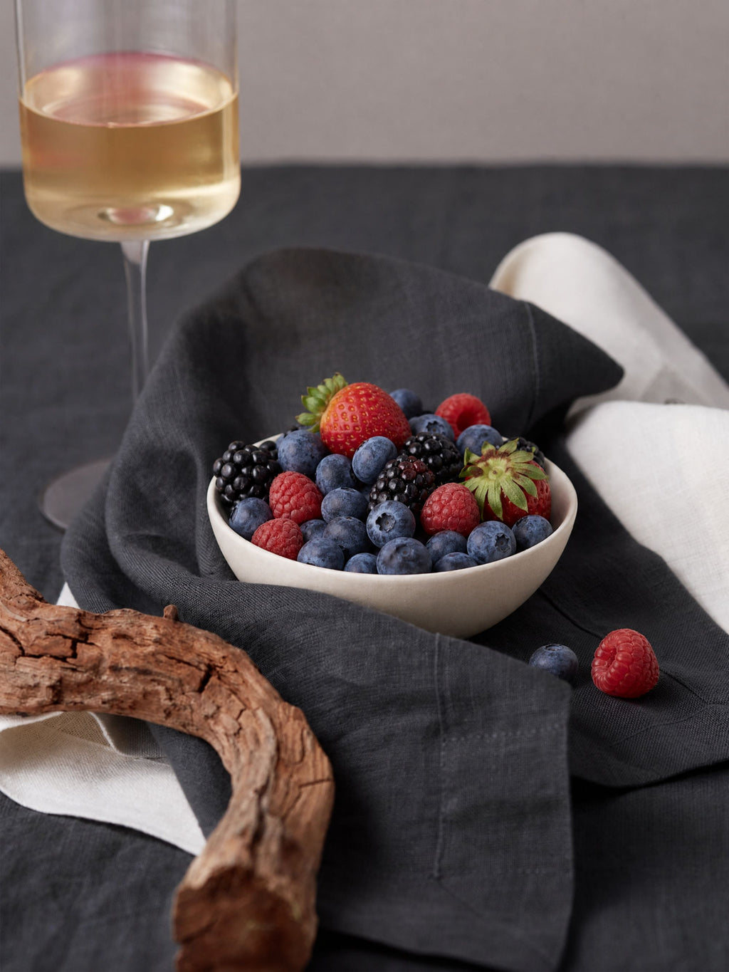Midnight Black Sand Washed Linen Fabric by the Yard & Swatch