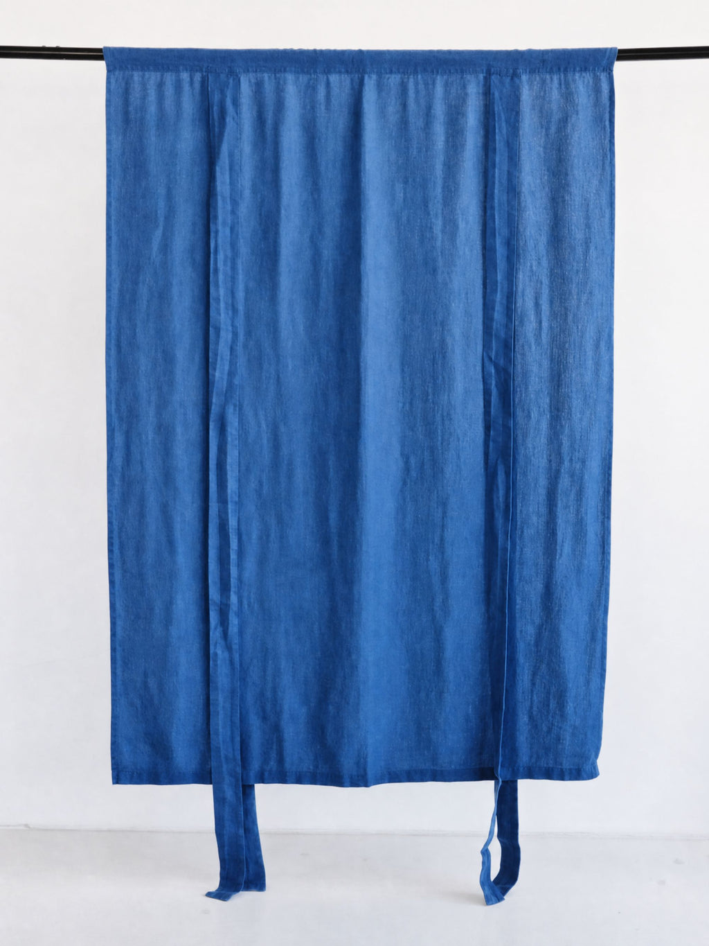 Deep Indigo Sand Washed Linen Fabric by the Yard & Swatch