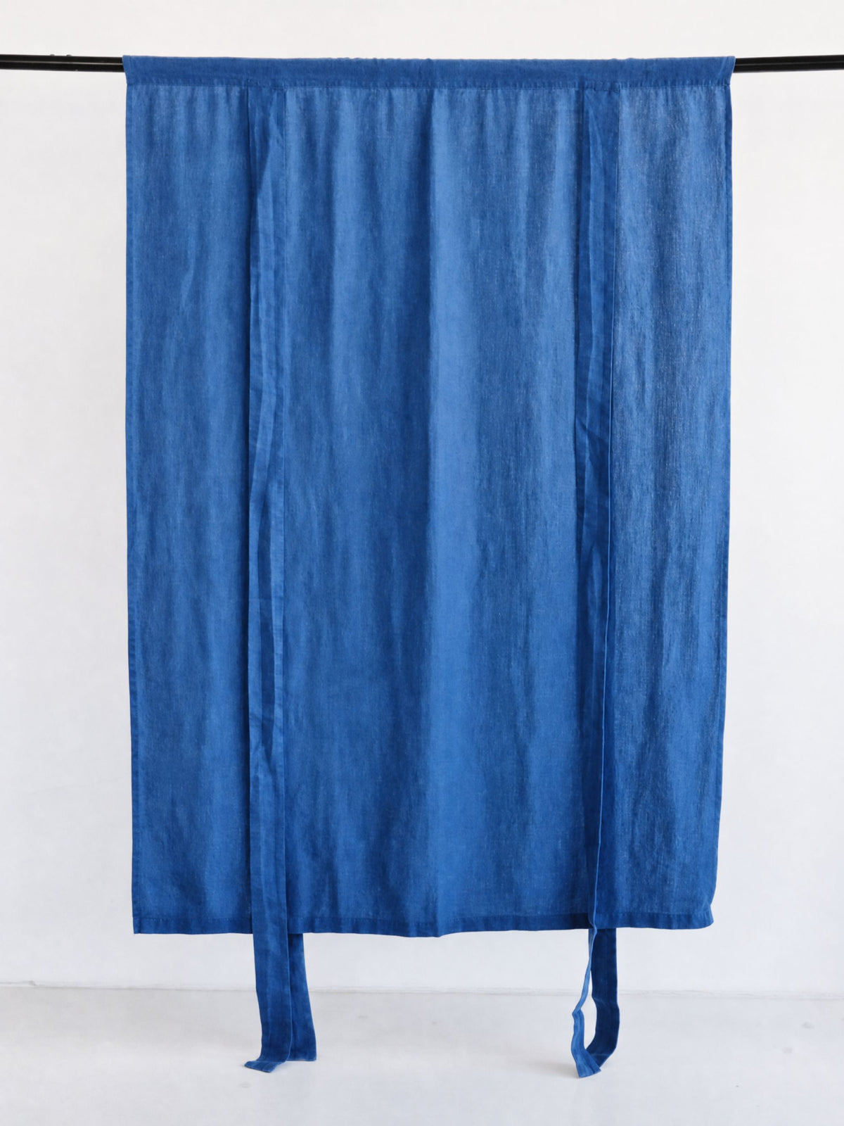 Deep Indigo Sand Washed Linen Fabric by the Yard & Swatch