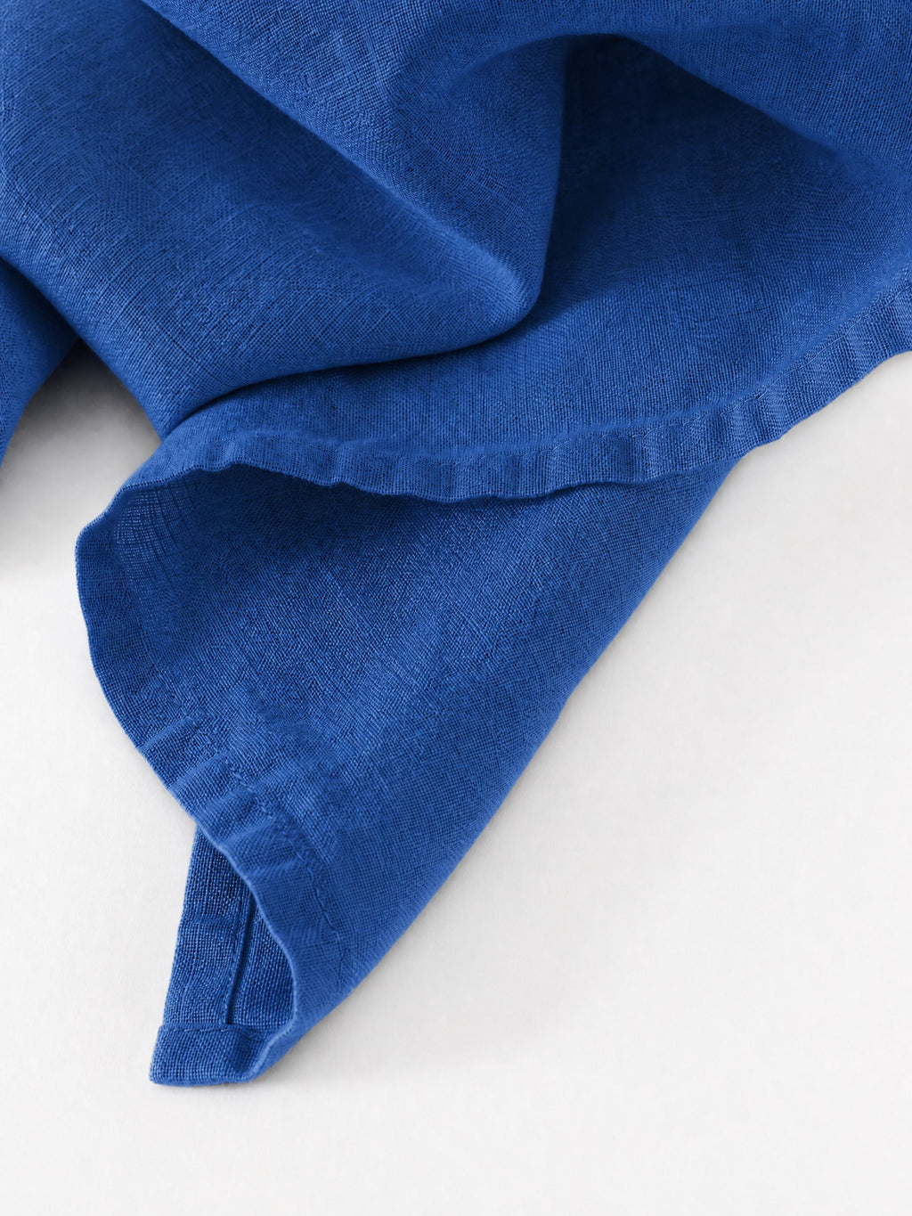 Deep Indigo Sand Washed Linen Fabric by the Yard & Swatch