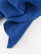 Deep Indigo Sand Washed Linen Fabric by the Yard & Swatch