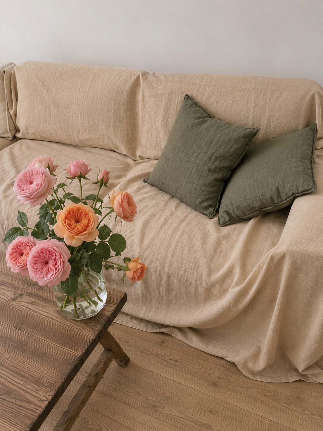 100% Pure Linen Fabric by the Yard – Medium Weight 188gsm, 57" Wide