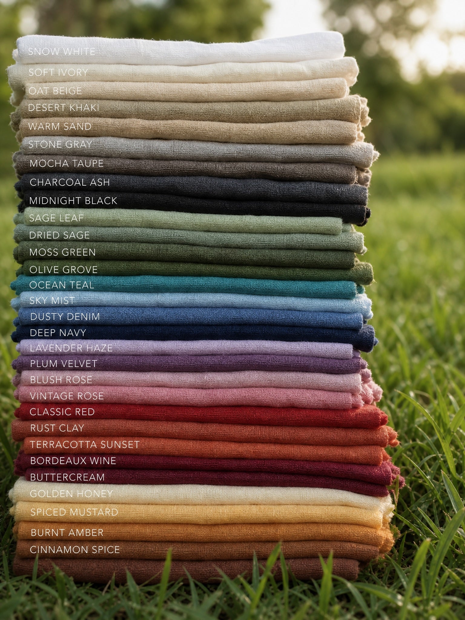 Linen Curtain & Drapery Fabric by the Yard – 100% Pure Linen, 188gsm