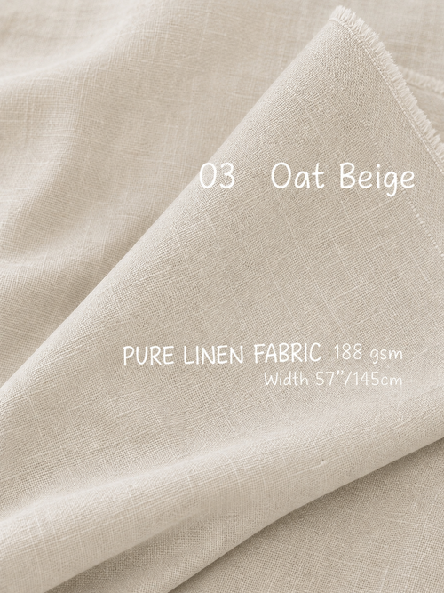 Linen Curtain & Drapery Fabric by the Yard – 100% Pure Linen, 188gsm