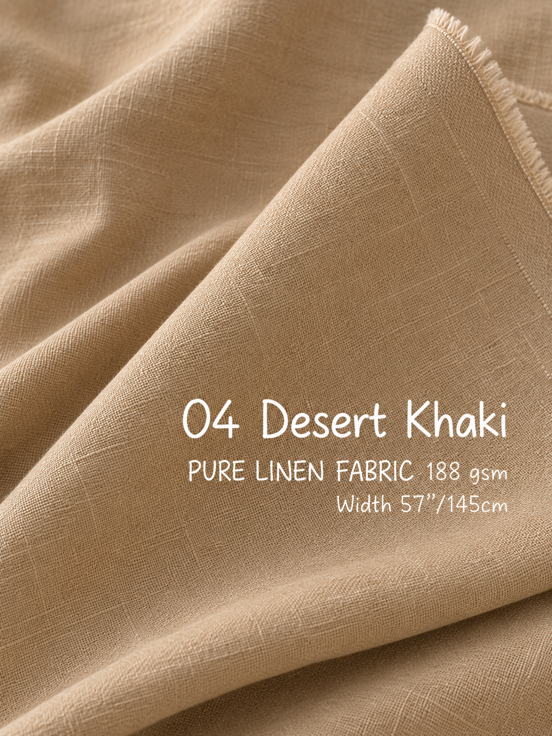Linen Fabric for Roman Shades & Café Curtains – 188gsm Pure Linen