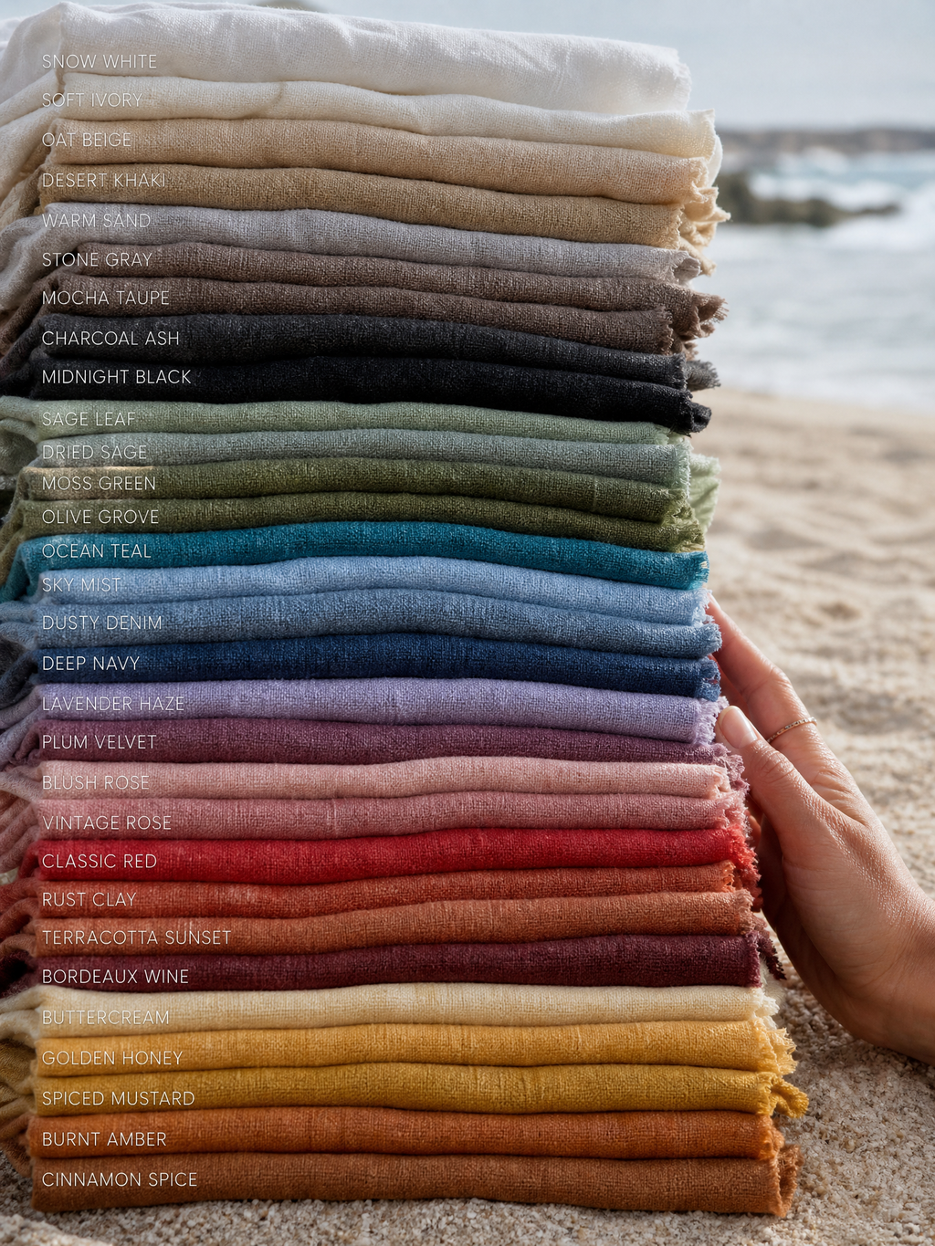 Pure Linen Fabric for Pillows & Cushions – 188gsm Medium Weight