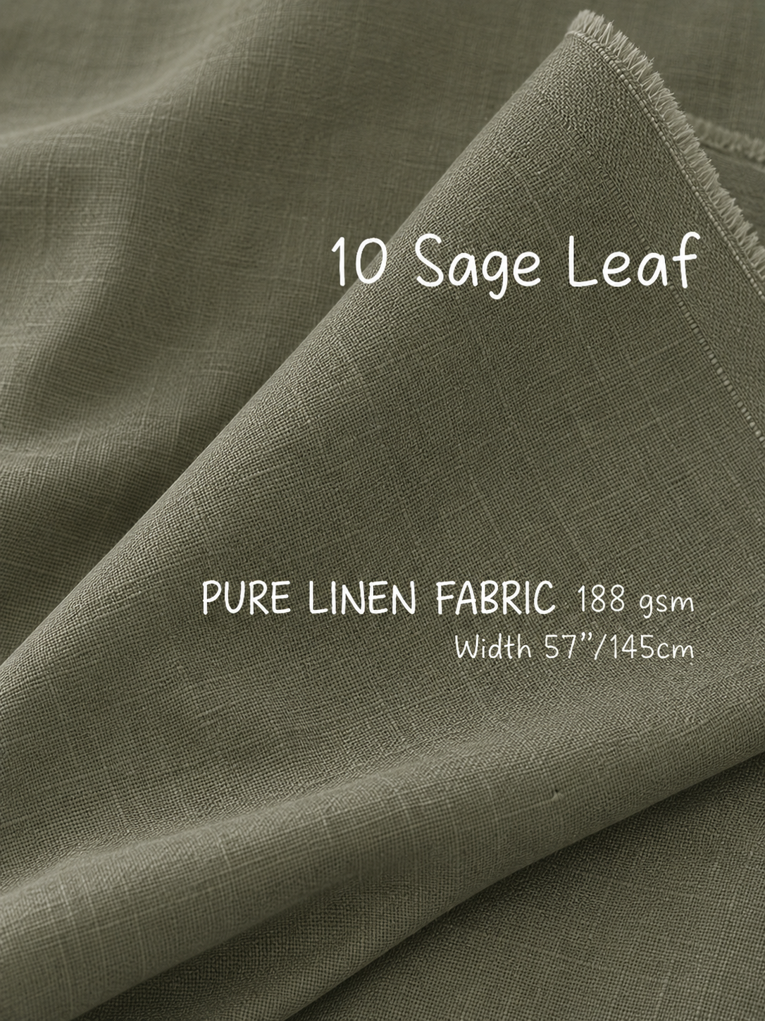 Pure Linen Fabric for Pillows & Cushions – 188gsm Medium Weight