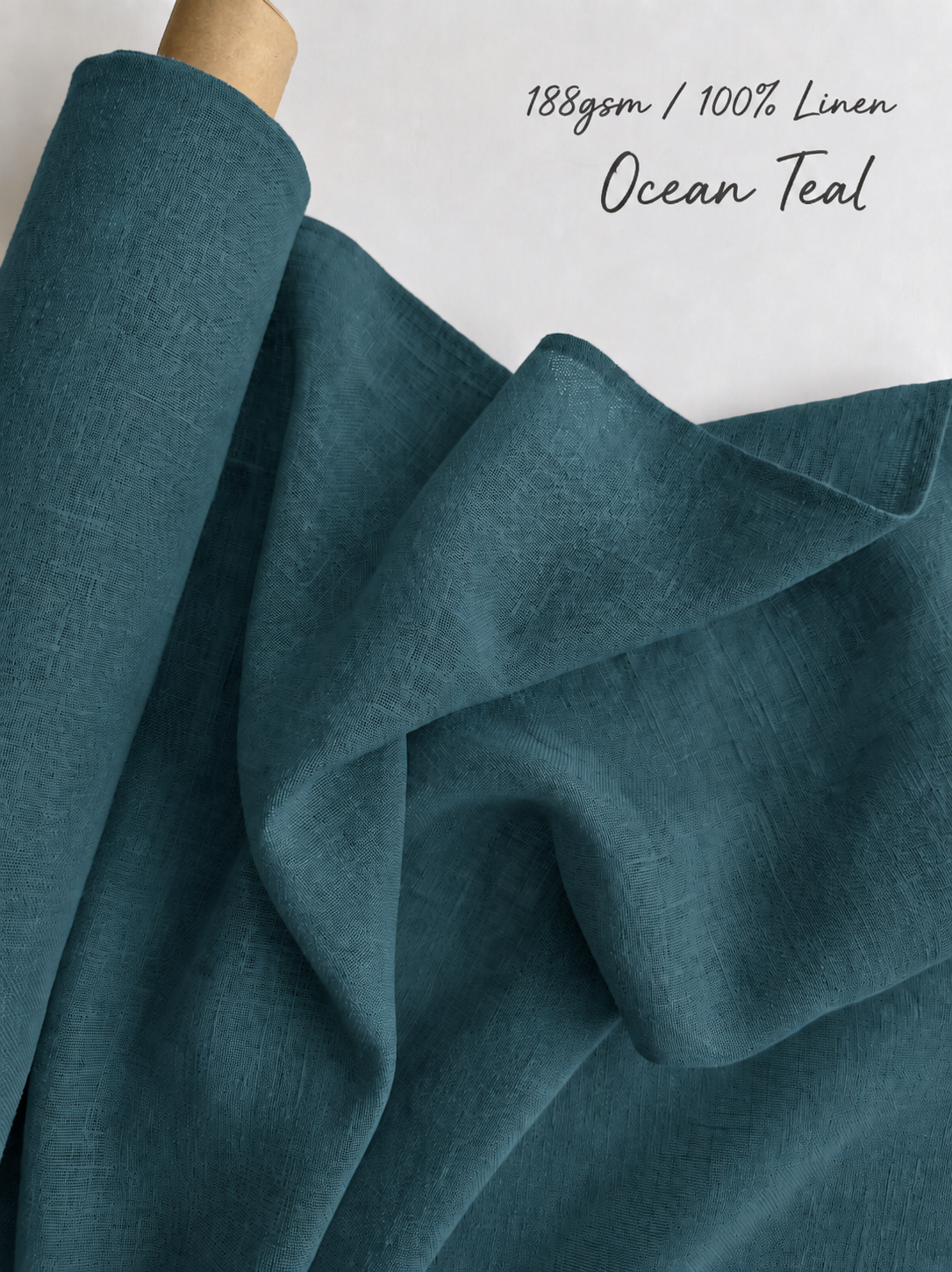 Pure Linen Fabric for Clothing – Dresses & Apparel, 188gsm