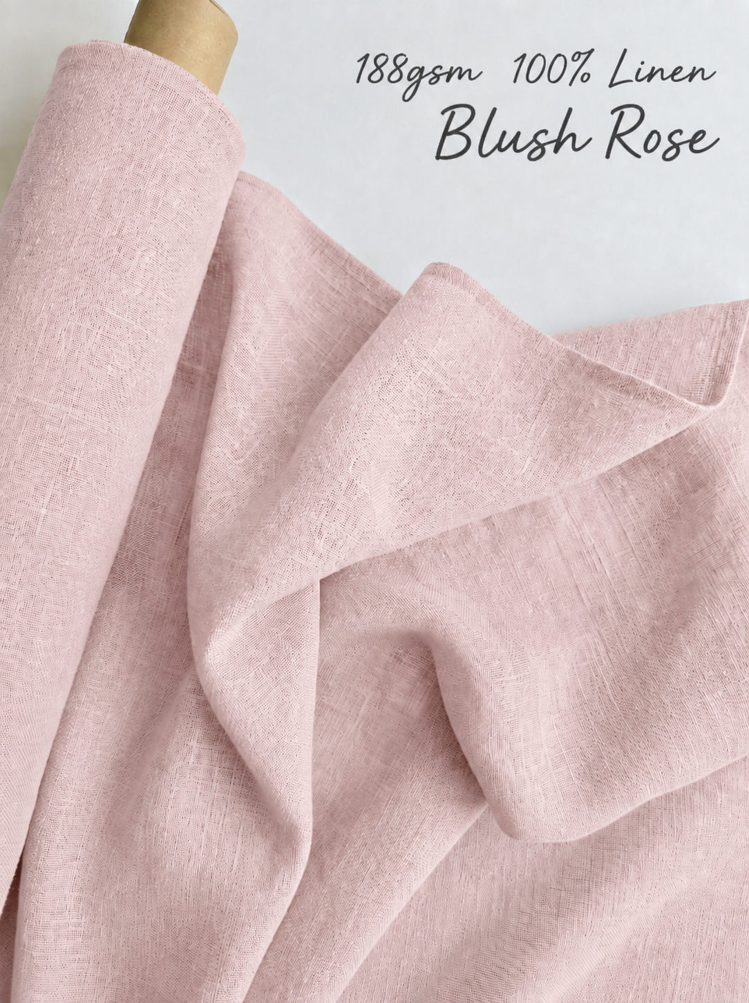 Pure Linen Fabric for Home Decor – 188gsm Medium Weight, 57" Wide