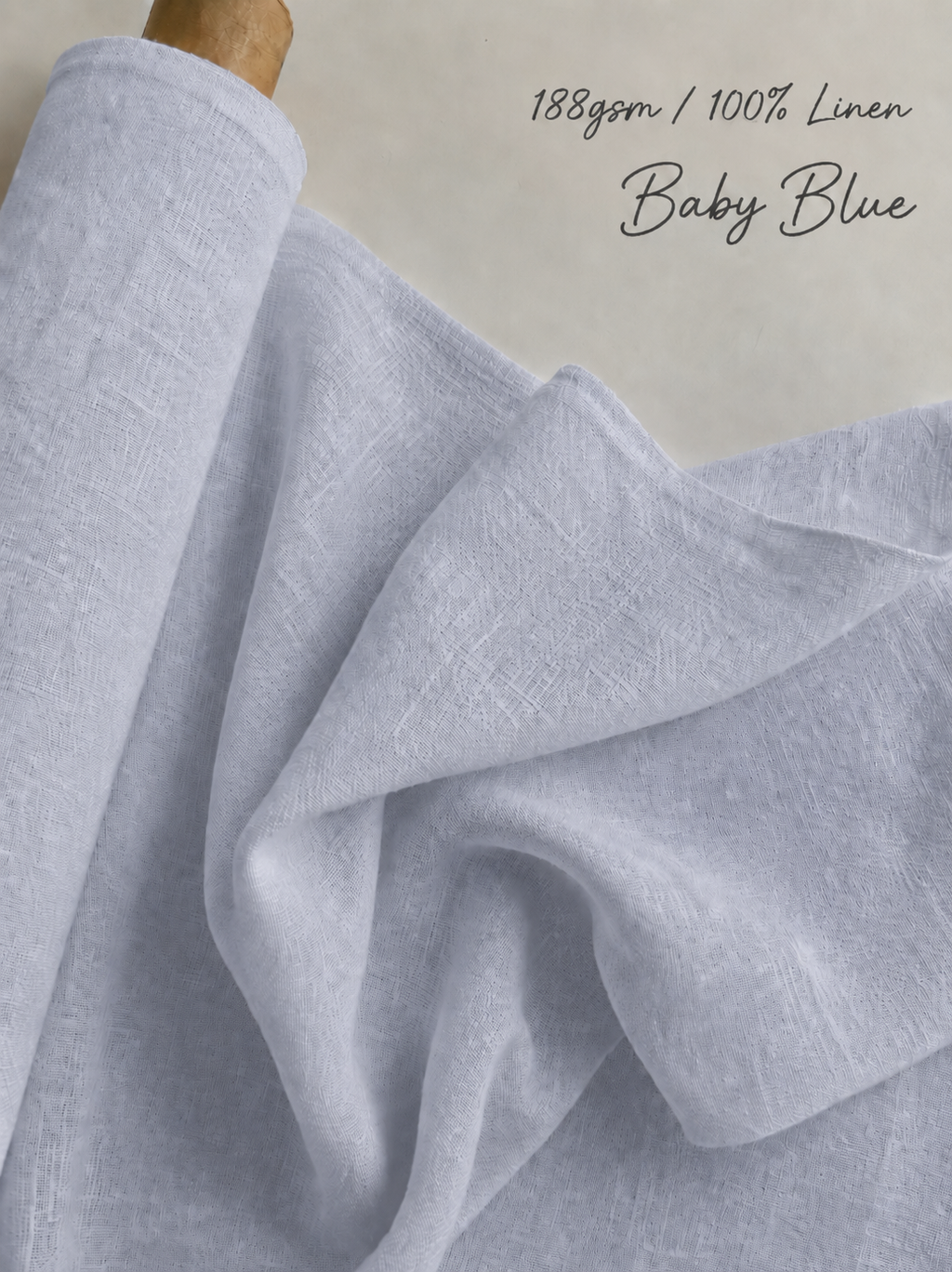 Pure Linen Fabric for Quilting & Patchwork – 188gsm, 30 Colors