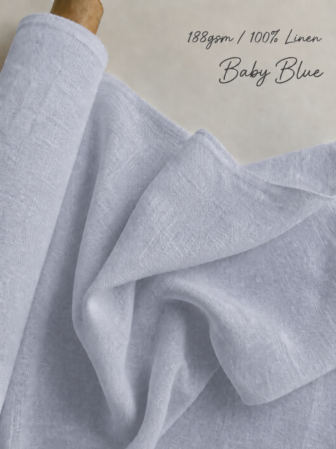 Pure Linen Fabric for Quilting & Patchwork – 188gsm, 30 Colors