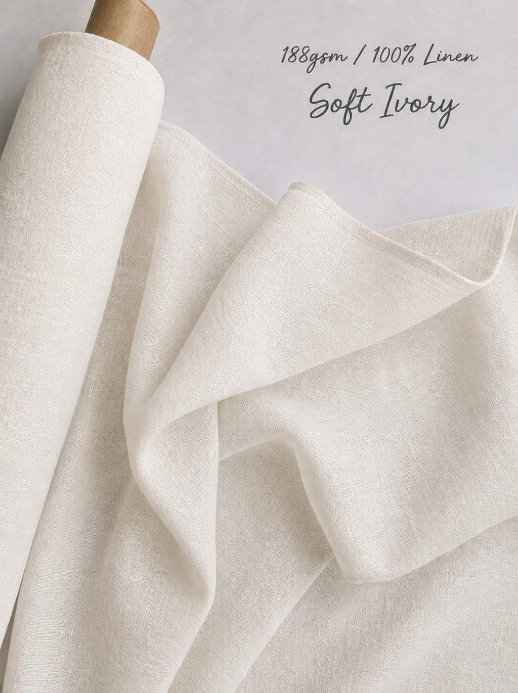 Pure Linen Fabric for Interior Design – 188gsm Medium Weight, 57" Wide